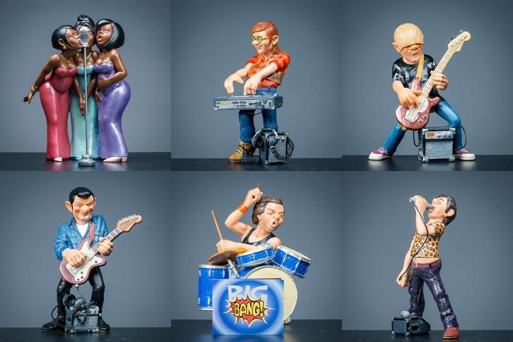 Zes muzikanten - Parastone beelden, Antiek en Kunst, Curiosa en Brocante, Ophalen of Verzenden