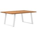 vidaXL Eettafel 180x120x74 cm massief eikenhout lichtbruin, Huis en Inrichting, Tafels | Eettafels, Verzenden, Nieuw