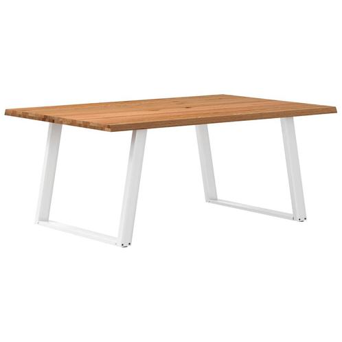 vidaXL Eettafel 180x120x74 cm massief eikenhout lichtbruin, Huis en Inrichting, Tafels | Eettafels, Nieuw, Verzenden