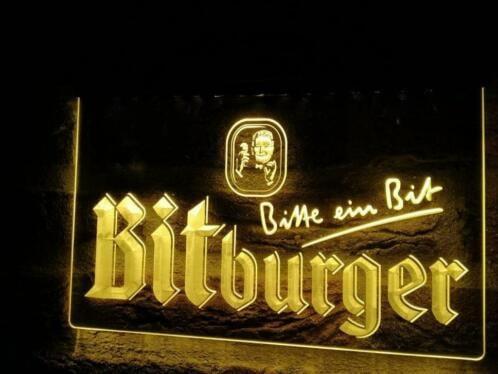 Bitburger neon bord lamp LED cafe verlichting reclame lichtb, Verzamelen, Merken en Reclamevoorwerpen, Nieuw, Verzenden
