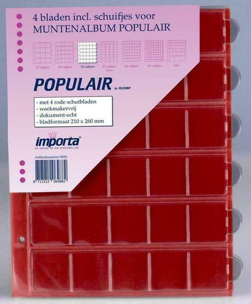 Importa POPULAIR Muntbladen schuifjes Albums oa2 euro € 2,00, Postzegels en Munten, Munten en Bankbiljetten | Toebehoren, Verzamelmap