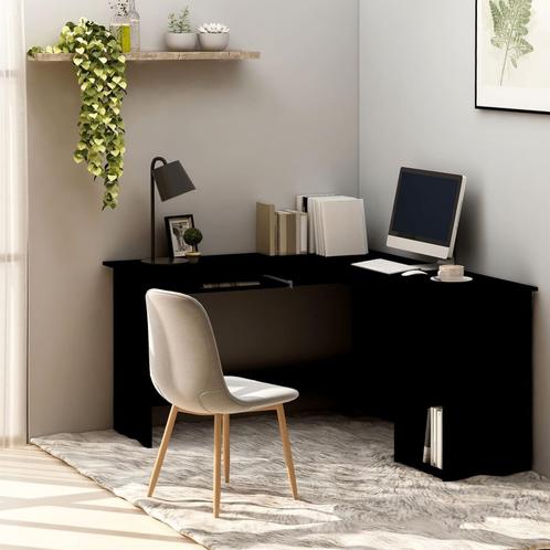 vidaXL Hoekbureau L-vormig 120x140x75 cm bewerkt hout zwart, Huis en Inrichting, Bureaus, Nieuw, Verzenden