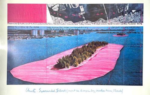 Christo - Surrounded Islands (Miami) - Achenbach licensed, Antiek en Kunst, Kunst | Tekeningen en Foto's