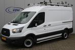 Ford Transit 290 2.0-105pk TDCI L2H2 Ambiente. Totaal 6 stuk, Stof, Gebruikt, Euro 6, Wit