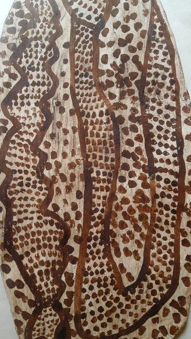Dott-geschilderd (Twee Slangen) - Aboriginal - Australië, Antiek en Kunst, Kunst | Niet-Westerse kunst