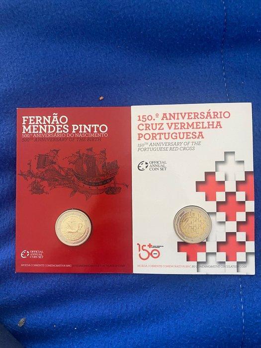 Portugal. 2 Euro 2011/2015. Lot 2 moedas (Zonder, Postzegels en Munten, Munten | Europa | Euromunten