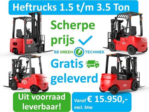 Voorraad heftrucks, gratis bezorgd, 1, 2.5, 3, 3.5T vanaf:, Zakelijke goederen, Machines en Bouw | Heftrucks en Intern transport