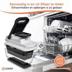 Lekro Groentesnijder met Glazen Ovenschaal - Mandoline, Huis en Inrichting, Ophalen of Verzenden, Zo goed als nieuw
