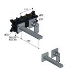 Wastafelkraan Hotbath Gal Inbouw Mengkraan 18 cm Mat Zwart, Ophalen of Verzenden, Nieuw