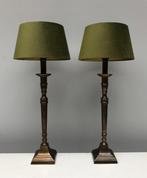 Tafellamp - Zinklegering - Twee schemerlampen