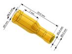 Kabelschoen Doorverbinder 100 stuks - Geel - Gat diameter 5., Ophalen of Verzenden, Nieuw