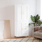 vidaXL buffetkast 69,5x34x180 cm bewerkt hout wit, Huis en Inrichting, Kasten | Buffetkasten, Minder dan 50 cm, Verzenden, Nieuw