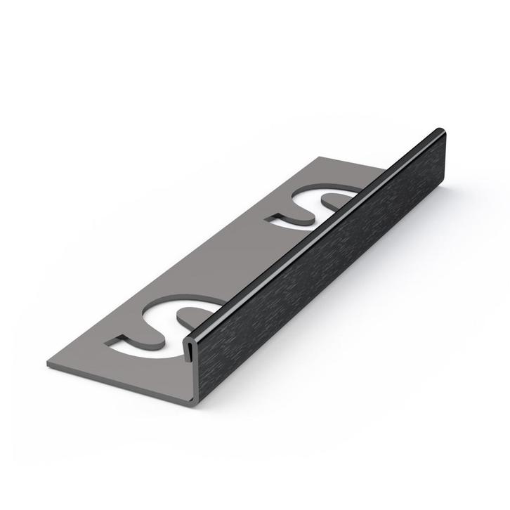 Tegelprofiel Faktum Recht RVS Zwart Geborsteld - Gunmetal 11, Doe-het-zelf en Verbouw, Sanitair, Ophalen of Verzenden