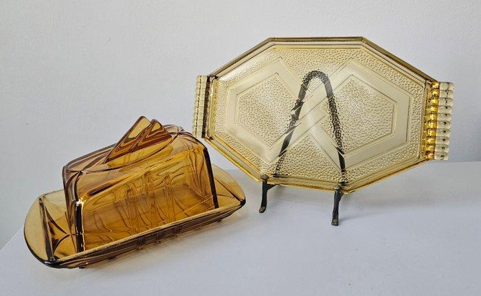 Royal Leerdam - Boterschotel (2) - Kaasstolp - Schaal -, Antiek en Kunst, Antiek | Meubels | Tafels