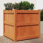 vidaXL Plantenbak 60x60x60 cm massief grenenhout wasbruin, Verzenden, Nieuw, 60 tot 100 cm, 60 cm of meer