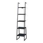 Staand rek Storfjord ladderplank 183,5x40x40 cm zwart [en.ca, Huis en Inrichting, Woonaccessoires | Wandplanken en Boekenplanken