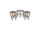 Kruk (4) - Vintage Design set van 4 industriële stoelen -