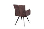 Retro design stoel ROADSTER antiek bruin met armleuningen -, Huis en Inrichting, Stoelen, Ophalen of Verzenden, Nieuw