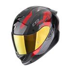 Scorpion EXO-1400 Evo II Carbon Air Platted Zwart Rood, Nieuw met kaartje, Overige merken, Heren, Verzenden