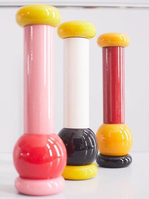 Alessi - Ettore Sottsass - Zout- en pepervaatjes - Twergi, Antiek en Kunst, Antiek | Meubels | Stoelen en Banken