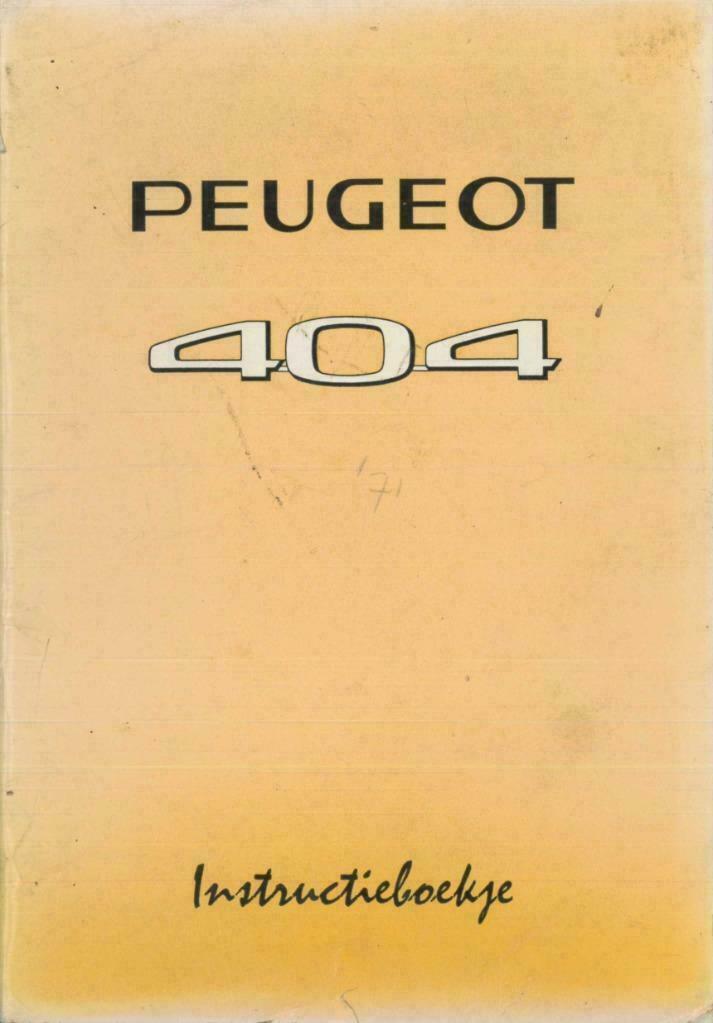 1971 Peugeot 404 Instructieboekje Handleiding Nederlands, Auto diversen, Handleidingen en Instructieboekjes, Verzenden