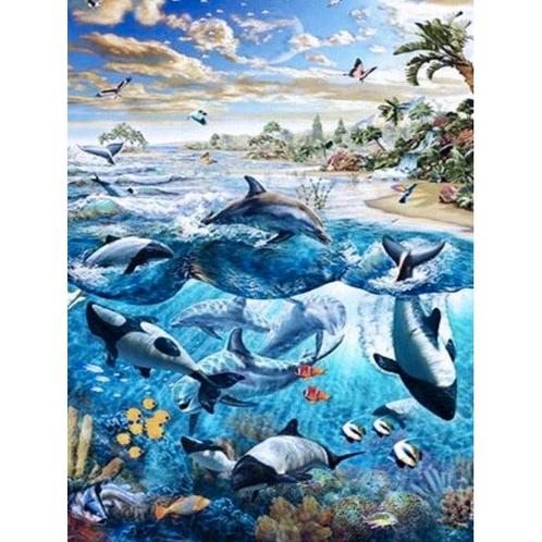 Evershine diamond painting voor volwassenen oceaan TA2-7821, Huis en Inrichting, Woonaccessoires | Schilderijen, Tekeningen en Foto's