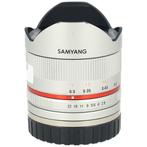 Samyang 8mm f/2.8 Fisheye II zilver Canon EF-M | Tweedehands, Audio, Tv en Foto, Fotografie | Lenzen en Objectieven, Verzenden