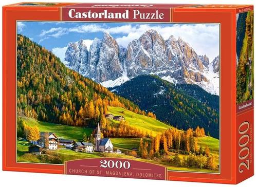 Church of St. Magdalena, Dolomites Puzzel (2000 stukjes) |, Hobby en Vrije tijd, Denksport en Puzzels, Nieuw, Verzenden