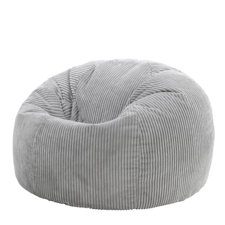 Cloudy Corduroy Zitzak - Lichtgrijs, Huis en Inrichting, Zitzakken, Verzenden
