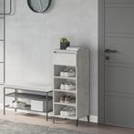 vidaXL Schoenenkast 40x36x105 cm bewerkt hout betongrijs, Verzenden, Nieuw