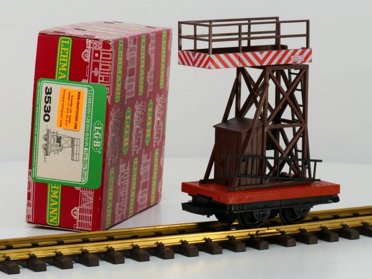 LGB 3530 C bovenleidings montagewagen (Goederenwagons), Hobby en Vrije tijd, Modeltreinen | Overige schalen, Overige typen, Gebruikt