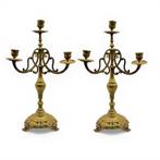 Kandelaber - Brons - Par kandelaren - Hoogte: 46 cm