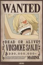 Poster One Piece Wanted Sanji 61x91,5cm, Verzamelen, Posters, Nieuw, A1 t/m A3, Verzenden