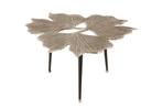 Decoratieve salontafel GINKGO LEAFS 75cm zilver handgemaakt, Ophalen of Verzenden, Nieuw