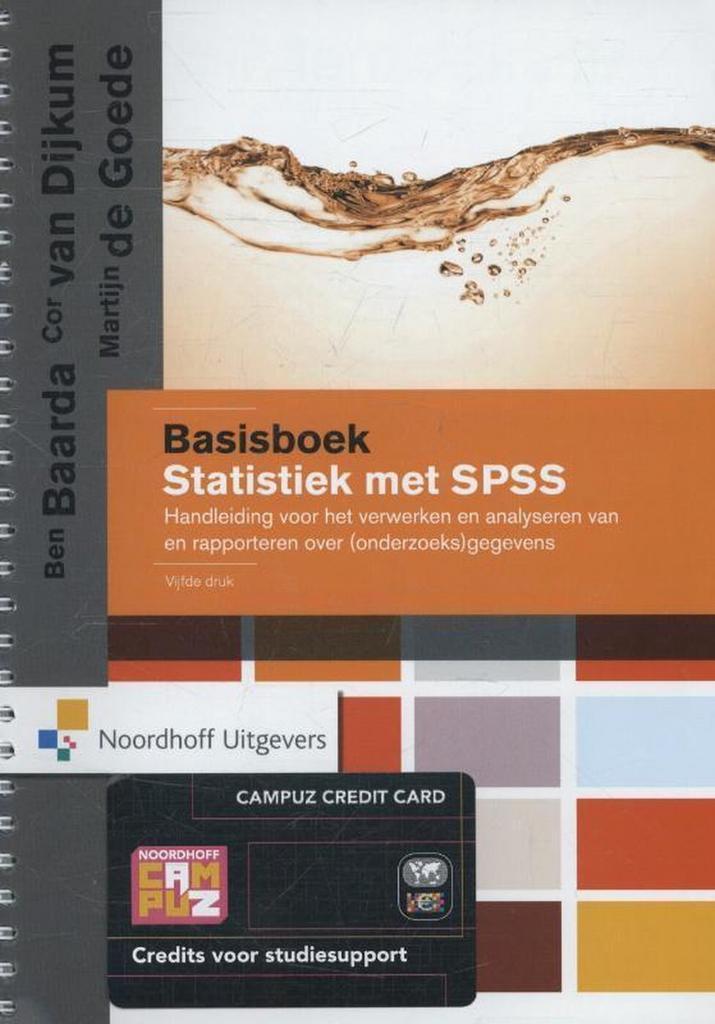 Basisboek statistiek met SPSS, 9789001834371, Boeken, Studieboeken en Cursussen, Zo goed als nieuw, Verzenden