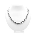 Zilveren robuuste gourmetschakel ketting | 44 cm, Sieraden, Tassen en Uiterlijk, Kettingen, Ophalen of Verzenden, Gebruikt, Overige kleuren