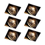 Set van 6 Inbouwspot zwart GU10 AR111 Trimless - Oneon, Verzenden, Nieuw