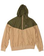 NIKE Mens Hooded Rain Jacket UK 38 Medium Green Colourblock, Verzenden, Nieuw