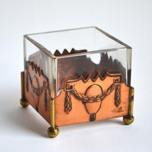 Vaas - Glas, Koper, Messing, Antiek en Kunst, Kunst | Designobjecten