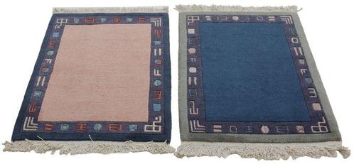 Nepal - Vloerkleed - 90 cm - 60 cm - 2x, Huis en Inrichting, Stoffering | Tapijten en Kleden