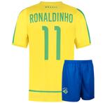 Brazilie Voetbaltenue Thuis Ronaldinho - WK 2002 - Kind en, Verzenden, Nieuw