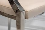 Stoel MODERN BAROCK met armleuningen fluweel beige - 40797, Huis en Inrichting, Stoelen, Ophalen of Verzenden, Nieuw