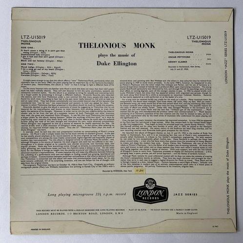 Thelonious Monk - Plays The Music Of Duke Ellington (1st UK, Cd's en Dvd's, Vinyl Singles