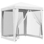 Partytent met 4 mesh zijwanden 2x2 m wit (Partytenten), Verzenden, Nieuw, 2 meter of meer, Partytent