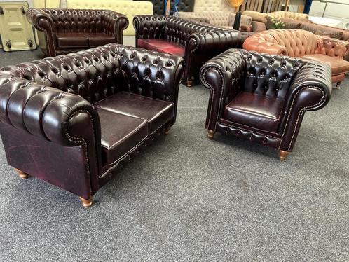 Chesterfield Showmodel !! Chesterfield set 2 zits + Fauteuil, Huis en Inrichting, Banken | Bankstellen, Zo goed als nieuw, Ophalen