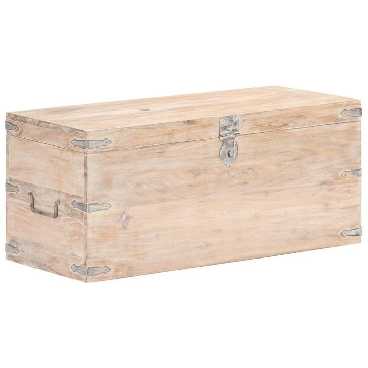 vidaXL Kist 90x40x40 cm massief acaciahout, Huis en Inrichting, Woonaccessoires | Kisten, Nieuw, Verzenden