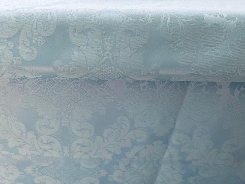 Hemelse Betovering - Blauw Damast Stof - Meubelstof - 3 m -, Antiek en Kunst, Antiek | Kleden en Textiel