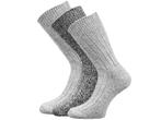 3 paar Noorse wollen sokken - Licht Grijs en Zwart Gemêleerd, Nieuw, Verzenden
