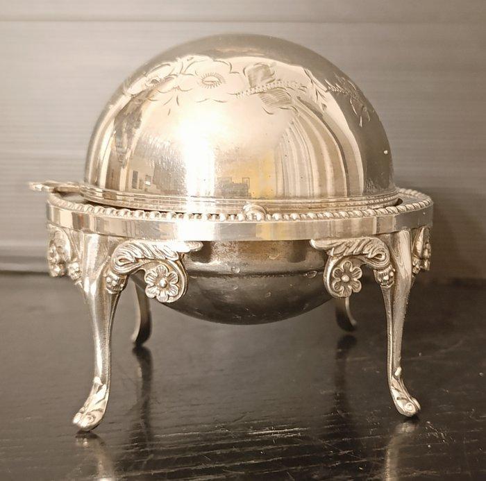 stile Queen Ann - Boterschotel - porta caviale - Verzilverd, Antiek en Kunst, Antiek | Meubels | Tafels