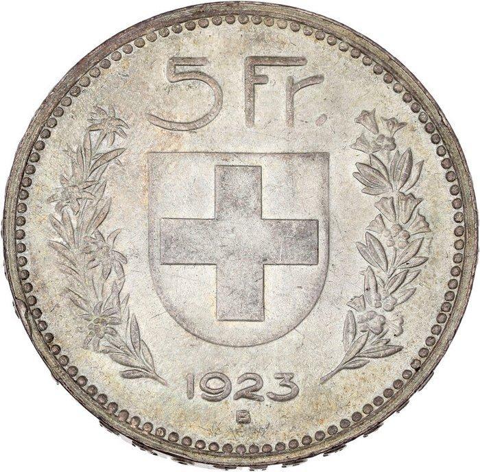 Zwitserland. 5 Francs 1923, Postzegels en Munten, Munten | Europa | Niet-Euromunten